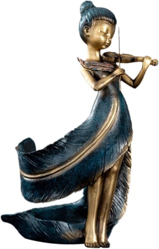 Gcljlmy Weinflaschenhalter, Weinregal, Akzentornament, Foto-Requisiten, Mädchenfigur, Statue für Zuhause, Esstisch, Arbeitsplattendekoration (Blau) von Gcljlmy