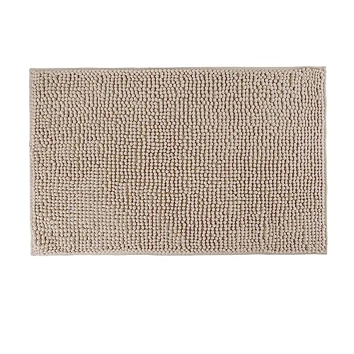 Gcljlmy saugfähiger Bodenvorleger, Eingangsvorleger, waschbar, weiche Hunde-Fußmatte für Badezimmer, Wohnzimmer, Eingangsbereich (Beige) von Gcljlmy