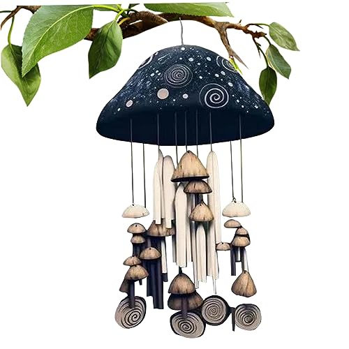 1pc Pilz Wind Chime Harz Bunte hängende einzigartige dekorative Windglotz -Pilzdekor für Garten Außenzweig Balkon, Stil 3 von Gcroet