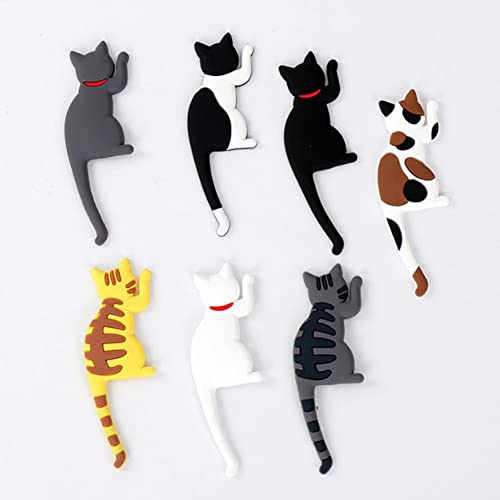 Gcroet 7 stücke magnetische Haken Katze Form Traceless kühlschrankmagnet kühlschrank Aufkleber schlüsselhalter, magnetische kühlschrank Haken niedlichen Cartoon kühlschrank Magnet Aufkleber aufhänger von Gcroet