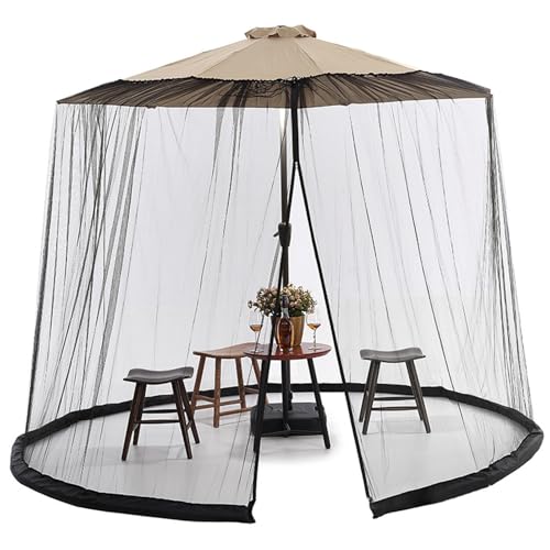 Gcroet Dachnetz 7-10 Fuß Terrasse Netting feines Mesh Patio Regenschirmnetz mit einstellbarem Kordelzug & Reißverschluss-Schutzschilddrüter für Außenschreiberschwarz schwarz Gcroet Dachnetz 7-10 Fuß Terrasse Netting feines Mesh Patio Regenschirmnetz mit einstellbarem Kordelzug & Reißverschluss-Schutzschilddrüter für Außenschreiberschwarz schwarz von Gcroet