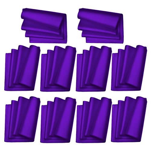 Gcroet Tischläufer, Satin -Tischläufer, Seidentischläufer für Rechteck Runde Tische Läufer Hochzeit Bankett Satin Tischstuhl Swags Schärpe Essendekoration Lila 10pcs von Gcroet