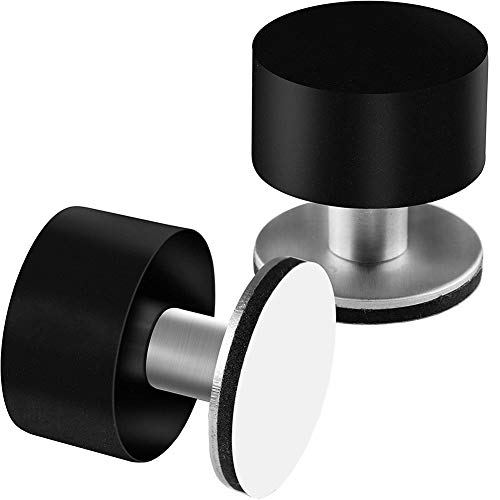 Gcroet Türstopper Wand Boden Selbstklebend 2 STK Edelstahl Tür Door Stopper Kleben,Klinke Wandschutz in Edelstahl mit Gummi Puffer - Wandtürstopper Turstopper Tur Tuerstopper ohne Bohren von Gcroet