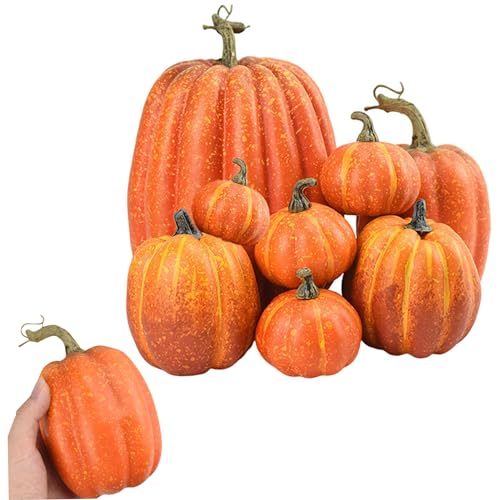 Halloween künstliche Kürbisse Ernte Erntedankfest lebensee Dekorationssimulation Gemüse 8pcs .. von Gcroet