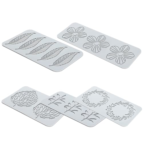 Tuille Formen 5pcs Blatt Silikonform in unterschiedlicher Form 3d Hohlblätter Form Backformen No-Stick-Gebäckformen für DIY Back Fondant Schokoladenparty Dessert Kuchendekor. Tuille Formen 5pcs Blatt Silikonform in unterschiedlicher Form 3d Hohlblätter Form Backformen No-Stick-Gebäckformen für DIY Back Fondant Schokoladenparty Dessert Kuchendekor. von Gcroet