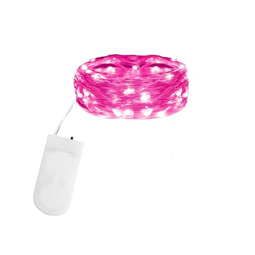 Gcstnn Rosa Led Lichter Valentine Dekorationen, 2M 20LED 1Pack Fee Lichter batteriebetrieben, Rosa LED-Ambiente String Lichter für Valentinstag, Blumen, Weihnachten, Nacht romantische Dekoration. von Gcstnn