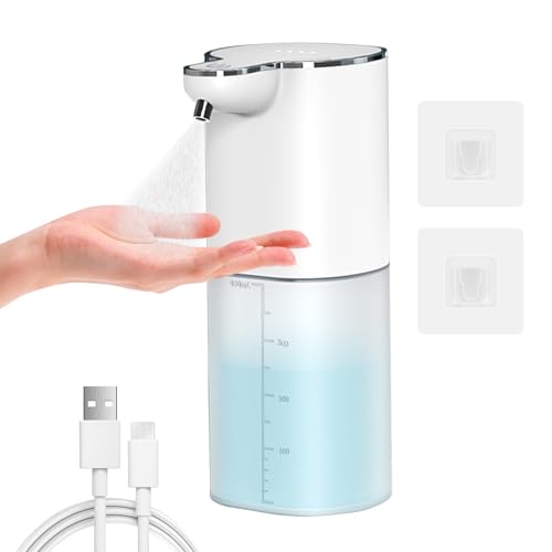P9 Automatischer Desinfektionsspender, Gcstnn 400ml Elektrischer Alkoholsprühgerät mit Sensor Infrarot Wandbefestigung USB Aufladung mit 4 einstellbare Stufen,IPX5 Wasserdicht Für Schule,Hotel von Gcstnn