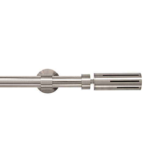 Gcurtain Vorhangstangen Set Metallstange Standard Durchmesser 5/8"-3/4"(16-19 mm) Einstellbar Hochbelastbar Dekorativ Stilvoll Endstück - Meteor / 44"-82" (110-210cm) von Gcurtain