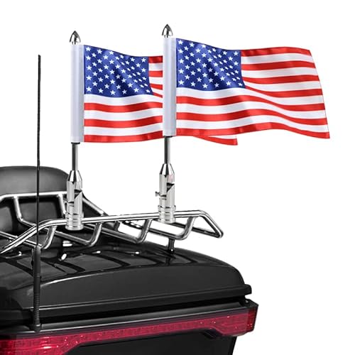 Gdcreestar RONGZHI 2 Stück Fahnenmasthalterung für Motorrad und amerikanische USA-Flagge, 15.2x22.9 cm, faltbar, 90° Flaggenmast-Halterung, Harley Touring-Feder, Honda Goldwing etc. Gdcreestar RONGZHI 2 Stück Fahnenmasthalterung für Motorrad und amerikanische USA-Flagge, 15.2x22.9 cm, faltbar, 90° Flaggenmast-Halterung, Harley Touring-Feder, Honda Goldwing etc. von Gdcreestar