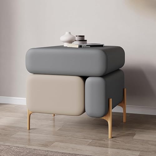 GddOGUK Beistellschrank Nachttische mit 3 Schubladen, Heller, luxuriöser Holz-Nachttisch, schicker, einzigartiger Beistelltisch, Schlafzimmer-Nachttisch, 50 cm Nachtkommode modern GddOGUK Beistellschrank Nachttische mit 3 Schubladen, Heller, luxuriöser Holz-Nachttisch, schicker, einzigartiger Beistelltisch, Schlafzimmer-Nachttisch, 50 cm Nachtkommode modern von GddOGUK