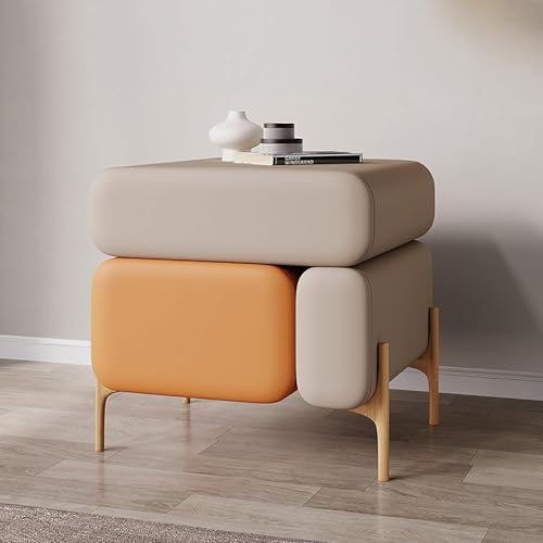 GddOGUK Beistellschrank Nachttische mit 3 Schubladen, Heller, luxuriöser Holz-Nachttisch, schicker, einzigartiger Beistelltisch, Schlafzimmer-Nachttisch, 50 cm Nachtkommode modern GddOGUK Beistellschrank Nachttische mit 3 Schubladen, Heller, luxuriöser Holz-Nachttisch, schicker, einzigartiger Beistelltisch, Schlafzimmer-Nachttisch, 50 cm Nachtkommode modern von GddOGUK