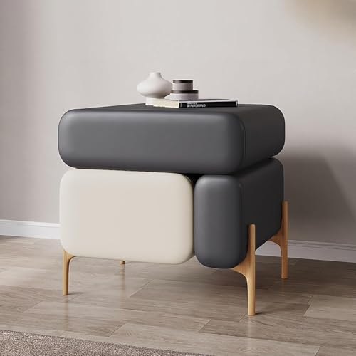 GddOGUK Beistellschrank Nachttische mit 3 Schubladen, Heller, luxuriöser Holz-Nachttisch, schicker, einzigartiger Beistelltisch, Schlafzimmer-Nachttisch, 50 cm Nachtkommode modern GddOGUK Beistellschrank Nachttische mit 3 Schubladen, Heller, luxuriöser Holz-Nachttisch, schicker, einzigartiger Beistelltisch, Schlafzimmer-Nachttisch, 50 cm Nachtkommode modern von GddOGUK