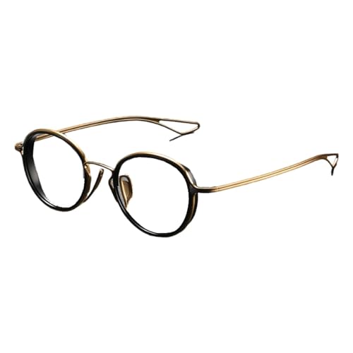 GddOGUK Fake Brille Ultraleichte Brillengestelle, runde Brillengestelle aus reinem Titan mit klaren Gläsern, Brillengestelle, Unisex-Brillen Angenehm zu tragen GddOGUK Fake Brille Ultraleichte Brillengestelle, runde Brillengestelle aus reinem Titan mit klaren Gläsern, Brillengestelle, Unisex-Brillen Angenehm zu tragen von GddOGUK