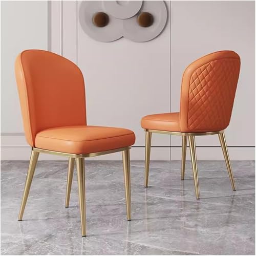 GddOGUK Set von 2 Essstühlen Moderne Vintage Leder Esszimmer mit Metallbeinen graue Samtpolster -Seitenstühle Freizeitstuhl GddOGUK Set von 2 Essstühlen Moderne Vintage Leder Esszimmer mit Metallbeinen graue Samtpolster -Seitenstühle Freizeitstuhl von GddOGUK