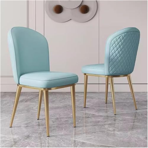 GddOGUK Set von 2 Essstühlen Moderne Vintage Leder Esszimmer mit Metallbeinen graue Samtpolster -Seitenstühle Freizeitstuhl GddOGUK Set von 2 Essstühlen Moderne Vintage Leder Esszimmer mit Metallbeinen graue Samtpolster -Seitenstühle Freizeitstuhl von GddOGUK