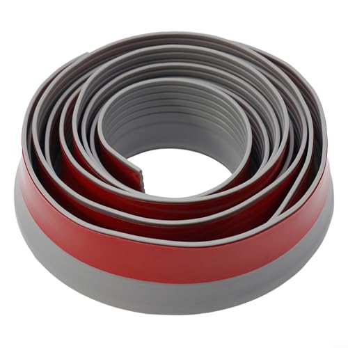 2 m/4 m Selbstgummi-Türdichtungsstreifen für Flügelfenster und Türen, wetterfest, schalldicht, winddicht, Zugluftstopper mit starker Rückseite (2 m, Grau) von Gdfnmogo