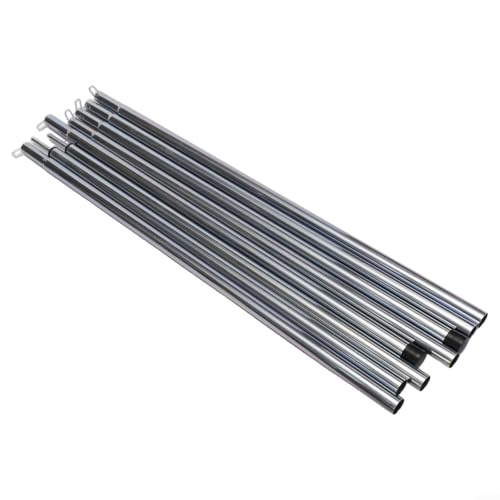 2 x Baldachin-Stützstangen, flexible Eisen-Zeltstangen für den Außenbereich (Silber) von Gdfnmogo