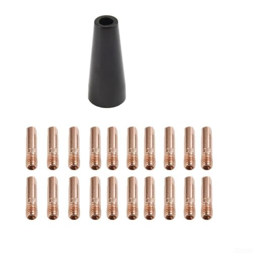 21-teiliges Gasless Flux MIG Schweißdüsenspitzen-Set für EasyFlux 125 Amp Taschenlampen-Zubehör mit Kupferkontaktspitzen und Schutzhülle (030) von Gdfnmogo