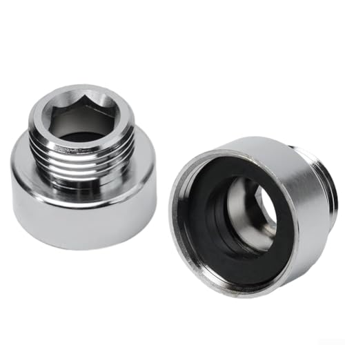 3/4 Zoll weiblich auf 1/2 Zoll männlich Duschadapter, Duschkopf-Konverter, verchromter Reduzierstück für feste und Handbrause-Systeme (2 Stück) von Gdfnmogo