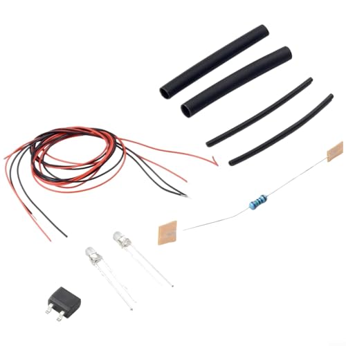 3 mm rote LED flackernde Flamme Licht-Kit mit integrierter Flackersteuerung für brennende Hausmodell-Effekte, Lagerfeuer oder Gartendekoration, 9-12 V DC Simulationsbeleuchtung von Gdfnmogo