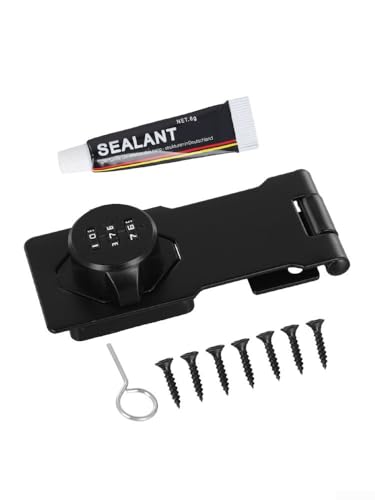 3-stelliges Kombinationsschloss mit 1000 möglichen Codes, Zinklegierung, Sicherheitsschloss für Möbel, Schublade, Aktenschrank und Büroaufbewahrung (schwarz) von Gdfnmogo