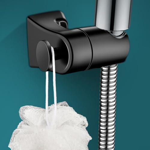 304 Edelstahl Duschkopfhalter ohne Bohren mit 1/4 Zoll Schnittstelle, verstellbare Handbrause Halterung für Badezimmer Wandhalterung, Schwarz 304 Edelstahl Duschkopfhalter ohne Bohren mit 1/4 Zoll Schnittstelle, verstellbare Handbrause Halterung für Badezimmer Wandhalterung, Schwarz von Gdfnmogo