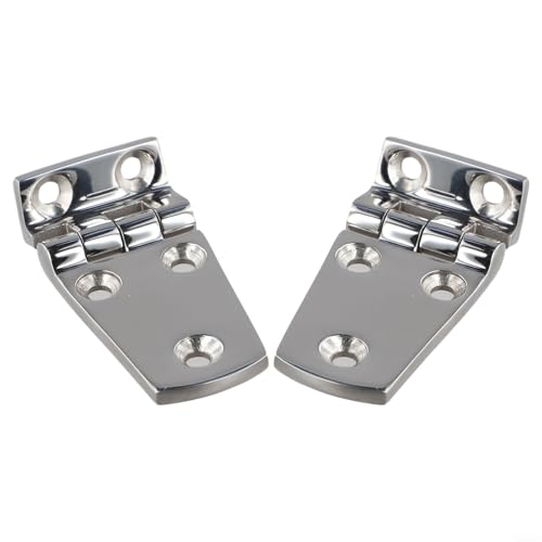 316 Edelstahl Ressed Luke Rechtwinklige Marine Scharniere für Boote Yacht Hardware Türzubehör Polierte Oberfläche 2 Pack 38 x 54 mm 38 x 66 mm (38 x 66 mm) von Gdfnmogo