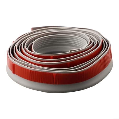 4 m Gummi-Zugluftstopper-Streifen für Türen unten weiß oder grau, Wetterdichtungsband für Innentüren, Schiebetüren, Schränke und Möbel, winddichte Schalldämmung (grau) von Gdfnmogo