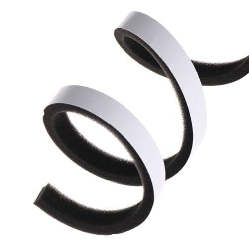 4 m Türdichtungsstreifen, selbstschwamm, schwarze Naht, Schalldämmung, winddicht, 15 cm, 3 cm, 1 Rolle von Gdfnmogo