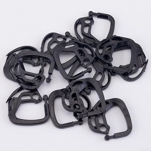 50 Stück Kunststoff-Zaunnetz-Clips für Schattenstoff und Garten-Vogelnetz-Haken, langlebige Netz-Befestigungsklemmen mit abnehmbarem Schloss für Gewächshaus, Sonnenschutz, Segel von Gdfnmogo