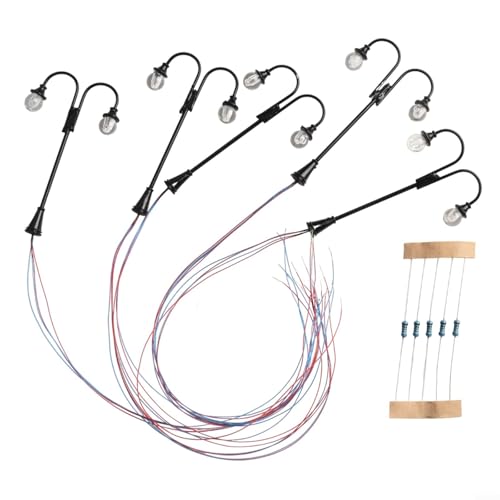 5pcs LED Leuchten Gartenlampen für H0 Modelle Ideal für Eisenbahndekoration in sicheren Spannungsstufen von Gdfnmogo