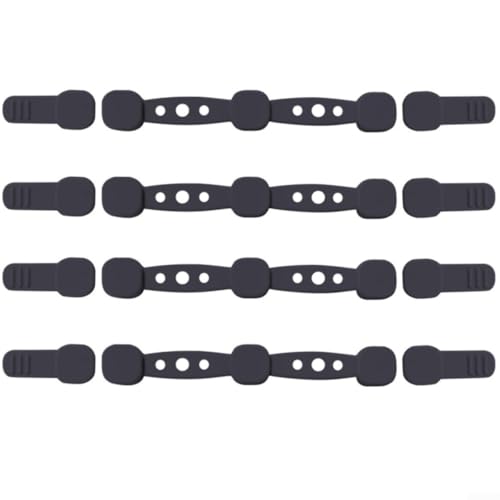 Air Fryer Magnetisches Silikon-Schnallen-Set für Suring Pergamentpapier, 4 lange und 8 kurze Schnallen, kompatibel mit allen Modellen, sicher und zu verwenden (schwarz) von Gdfnmogo