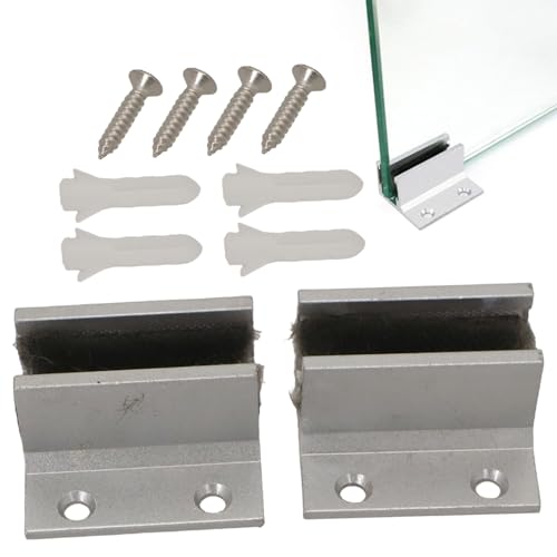 Aluminium-Glasschiebetür-Bodenführung mit Plüsch-Lini, verstellbares Galgenschienensystem für Glasduschtüren 0–14 mm, geräuschreduzierende Gleitschiene für Smoo Opeion in Baroo, Raumteiler und CABI von Gdfnmogo