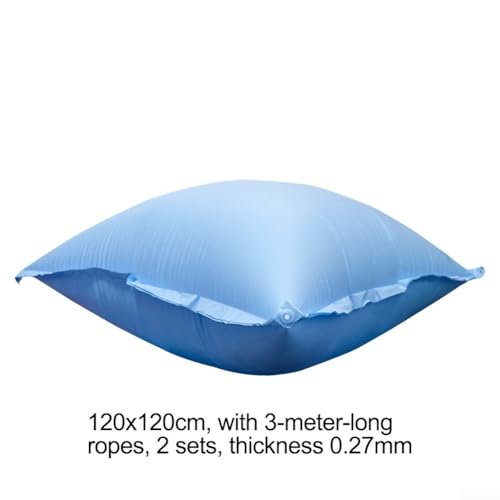 Aufblasbares Kissen für oberirdische Pools reduziert Regenwasser und gefallene Blätter, hergestellt aus starkem PVC mit Seilsicherungsfunktion (120 x 120 cm - 0,27 mm) von Gdfnmogo