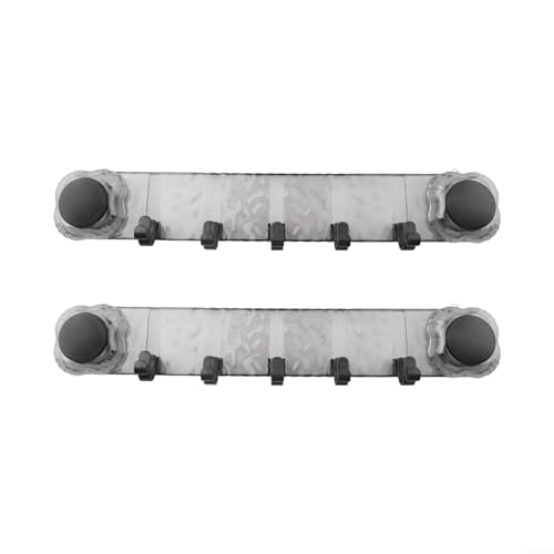 Badezimmer WC Tür Drehbarer Saugnapf Wellhaken mit No-Drill Installation Starke Tragfähigkeit Faltbar Platzsparendes Design für Badezimmer Küche Schlafzimmer Balkon (Transparent Grau) von Gdfnmogo