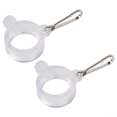 Befestigungsringe für Fahnenmast mit 25 mm Durchmesser, drehbare Ösen-Clip-Befestigungen verhindern Verdrehen, langlebiges PVC für Garten, Haus, Büro, 2 Stück von Gdfnmogo