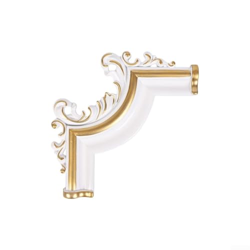 Dekorative PVC-Eck-Blumen-Aufkleber für Tür, Schrank, Bett, Heimdekoration, Retro-Stil, Bordüre, 4-teiliges Set zur Installation (3) von Gdfnmogo