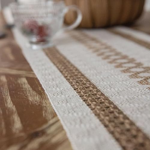 Dekorativer Jute-Spitzen-Tischläufer, perfekt für rustikale Hochzeitsmotiven, Familienfeiern oder den Heimgebrauch (30 x 180 cm) von Gdfnmogo