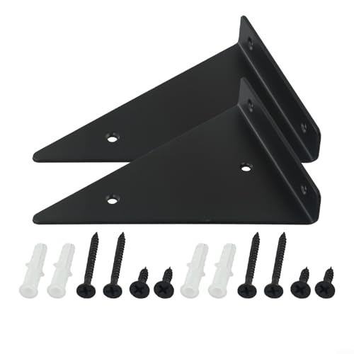 Dreieckige Halterung aus Edelstahl für Wandregale, Spülkästen und Dachstützen mit Befestigungsschrauben, 10 cm x 8 cm bis 17 cm x 28 cm, Größenoptionen (C) von Gdfnmogo