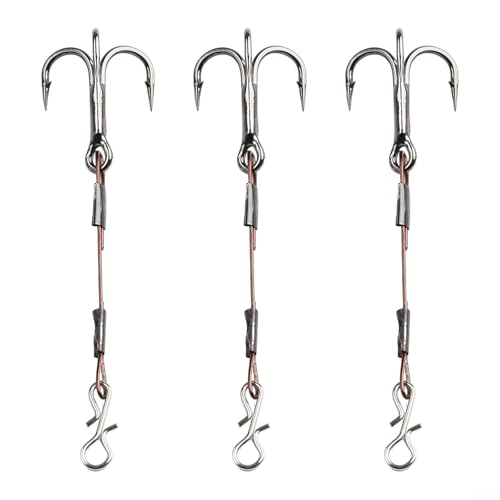 Drillingshaken aus Edelstahl, 3-teiliges Set zum Köderangeln mit Raubfischen (3,5 cm) von Gdfnmogo