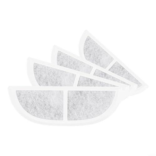 Ersatzfilter für Wasserspender für Haustierbrunnen – Dreifach-Filtrationssystem mit Aktivkohle – Vliesstoff und PP-Baumwolle – 4 weiße Filter (4 Stück) von Gdfnmogo
