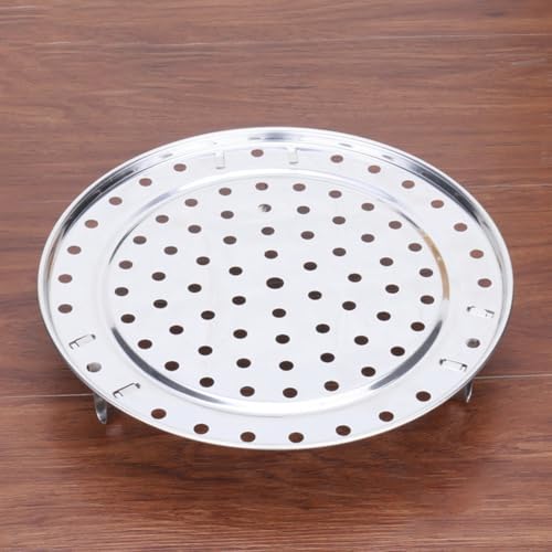 Essential Steaming Utensil Edelstahl Dampfgarer Tablett Rack rund (18 cm) von Gdfnmogo