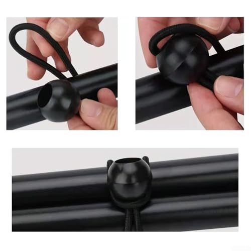 Fahnenmast-Clips zur Befestigung von Flaggen und Windsäcken, mit zuverlässigen Bungee-Bändern, 10 Stück von Gdfnmogo