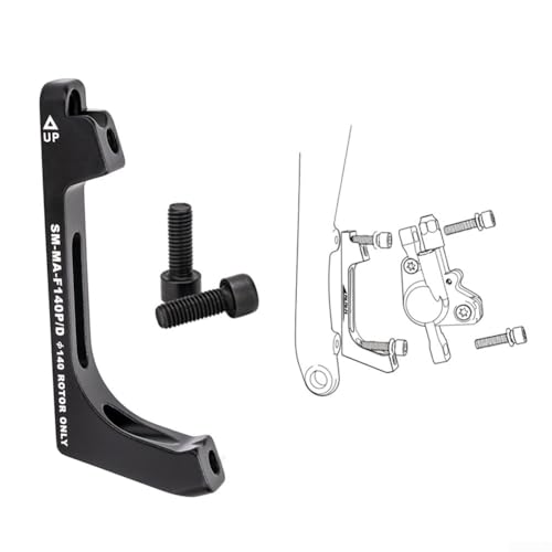 Flat Mount to Post Mount Road Bike Brake Adapter, Lightweight at About 30 50g for Performance (front 140MM) von Gdfnmogo