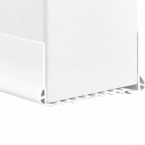 Frauen Türdichtung Zugluftstopper Streifen für Türen, Schalldämmung und kalte Zugluftstopper, schneidbar 100 cm, doppellagiges Design, installieren, Weiß/Braun/Grau (L Weiß) von Gdfnmogo