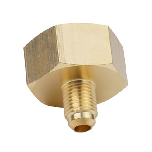 Für Gdfnmogo R134a Flaschenadapter 1/4 SAE-Stecker auf G3/4 Innengewinde, Messingbeschlag für Auto-Klimaanlage R134a R407 R404 R422 Systeme, dauerhafter Gewindeanschluss f von Gdfnmogo
