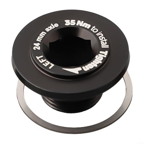 Für Rotor-kompatibles Fahrrad-Kurbelarmschrauben-Set, 30 mm, mit selbstziehender Funktion und Dichtungen (schwarzer Bolzen links) von Gdfnmogo