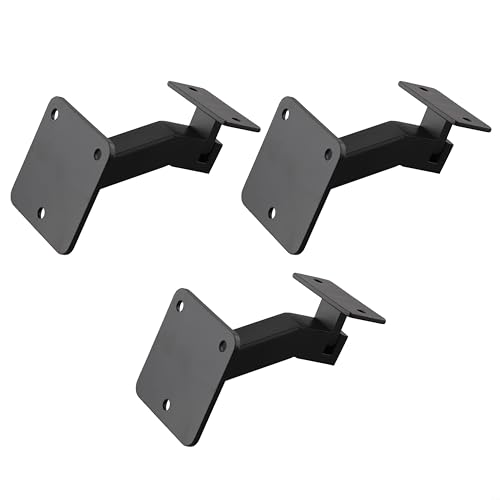 Für Treppengeländerhalterungen im Innenbereich mit Schwenkverstellung, Eisen bietet stabile Treppengeländer-Unterstützung, verkauft in Sets von 3 oder 4 Halterungen (3 Stück) von Gdfnmogo
