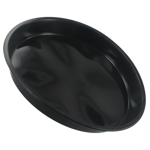 Gdfnmogo 2 runde Kunststoff-Pflanzen-Untersetzer, Untersetzer aus langlebigem PP-Harz, für den Innen- und Außenbereich, Gartenarbeit, schwarz, widerstandsfähig, 10,2 - 25,4 cm (25,4 cm) von Gdfnmogo