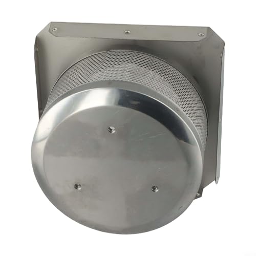 Gdfnmogo 304 Edelstahl-Strahlerschirm und Sockel, Ersatz für 4-seitige Pyramiden-Terrassenheizungen, 17,8 cm Durchmesser, 13,2 cm Höhe, Verbrennungsnetz, kompatibel mit den meisten Glasplatten (7 cm) von Gdfnmogo